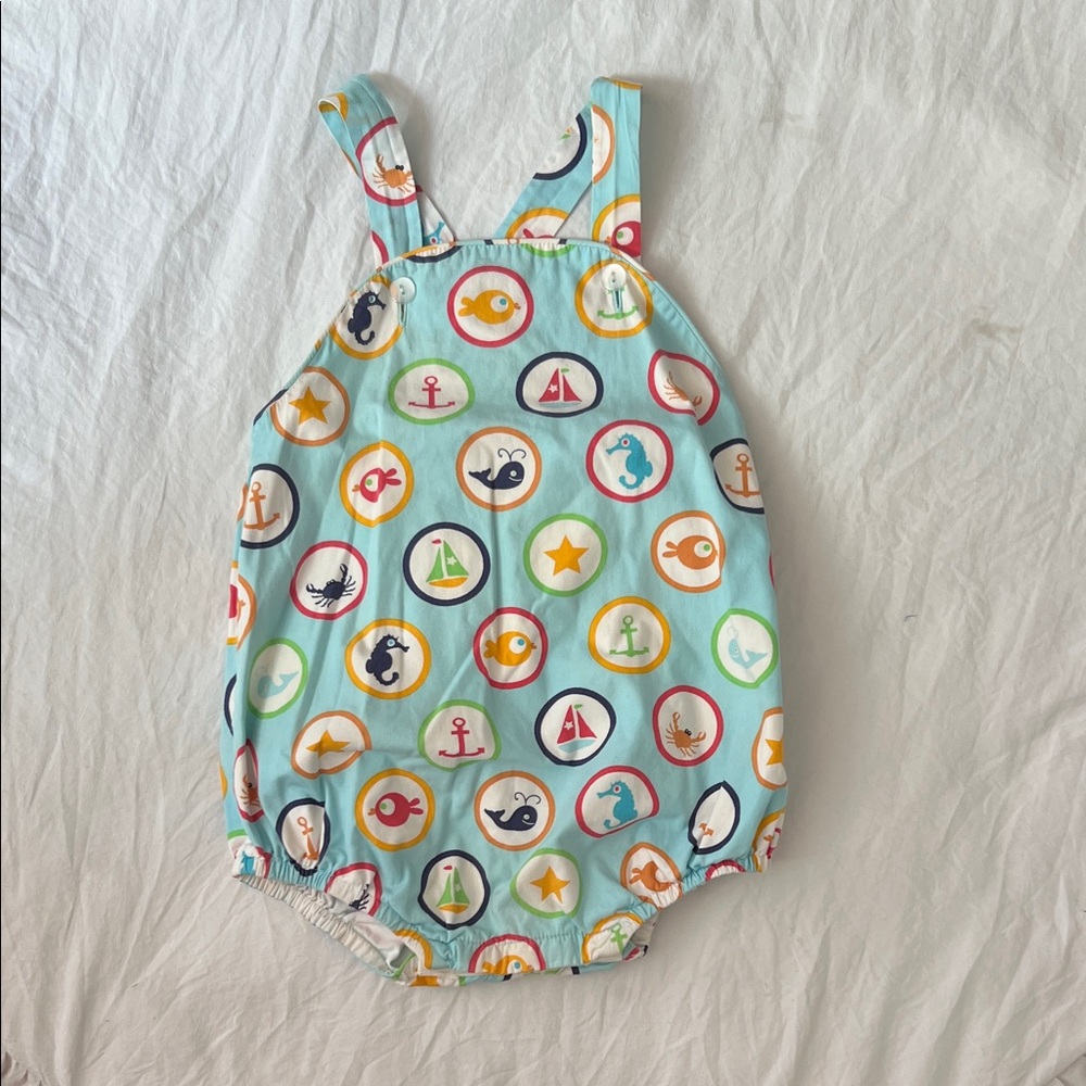 Blue nautical Baby Romper by Blessed Be The Name